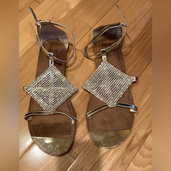 Muk Luks Shoes - Muk Luks Bling Sandals Flat with Buckles